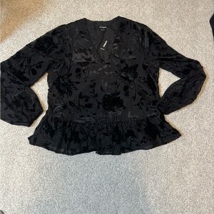 NWT Express Sheer Velvet Top